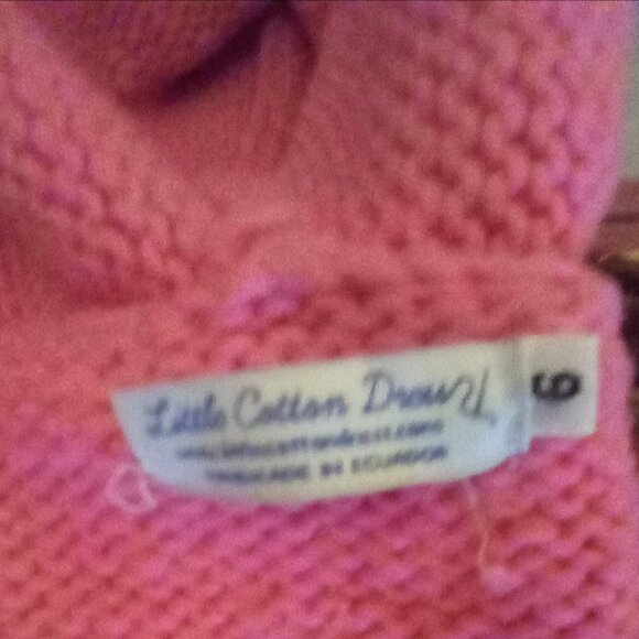 Little Cotton Dress Girls Cardigan / Jacket Sz 6 Handmade In Ecuador 100 % Wool - Picture 5 of 7